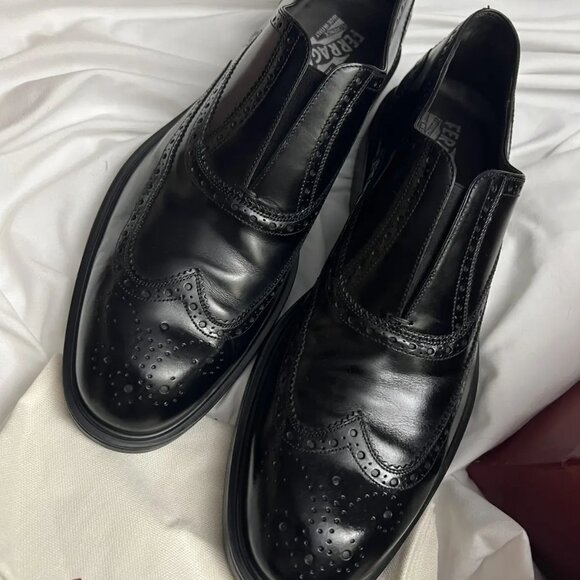 Salvatore Ferragamo  Gambit Black Calf Slip-on Brogue  Men\'s US 11 / EU 44 main image 6